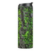 Bouteilles Isothermes Vin couvert d'écorce feuille vert brun (Tourné sur la gauche)