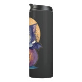 Bouteilles Isothermes Vintage 90s Citrouille Chat Halloween Rétro (Tourné sur la droite)