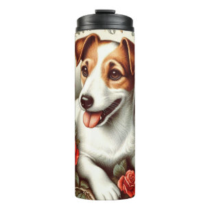 Bouteilles Isothermes Vintage Cute Jack Russell Terrier Floral