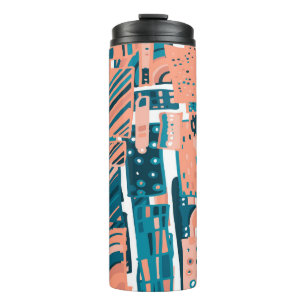 Bouteilles Isothermes Vintage Doodle Motif sans couture.