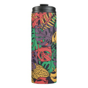 Bouteilles Isothermes Vintage fleurs tropicales sans couture motif