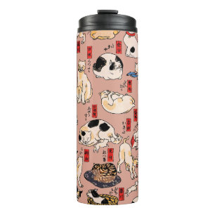 Bouteilles Isothermes Vintage japonais motif de chat Ukiyo-e : Kuniyoshi