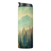 Bouteilles Isothermes Vintage Landscape Mountains Forest (Tourné sur la droite)