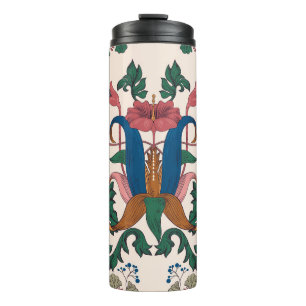 Bouteilles Isothermes Vintage motif floral transparent. Flore Art nouvea