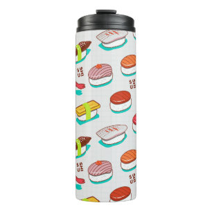 Bouteilles Isothermes Vintage nigiri sushi, motif doodé