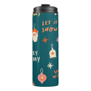 Bouteilles Isothermes Vintage Noël 2020 : Motif ornemental