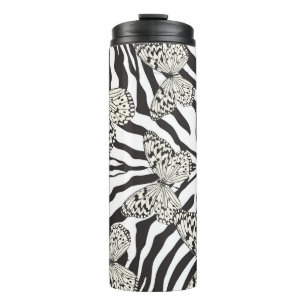 Bouteilles Isothermes Vintage sans couture papillons multicolores motif.