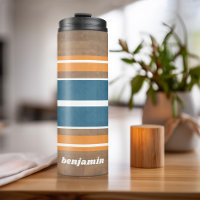 Vintage Surfboard Stripes - Subtle Wood Arrière -
