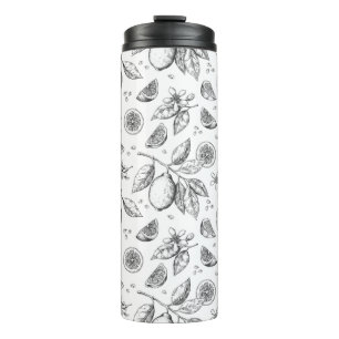 Bouteilles Isothermes Vintage Tropical Fruit Lemon Floral