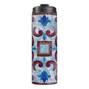 Bouteilles Isothermes Vintage tuile italienne avec motif marocain abstra