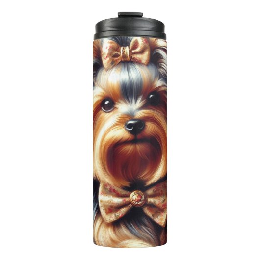 Bouteilles Isothermes Vintage Yorkshire Terrier peinture (Devant)