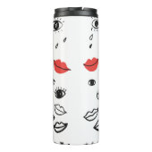 Bouteilles Isothermes Vintages yeux, motif des lèvres rouges. (Dos)