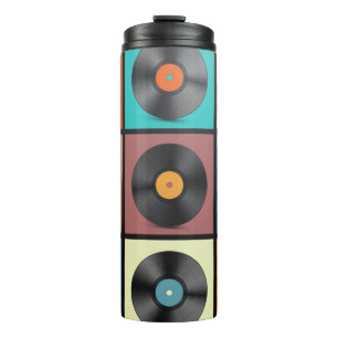 Bouteilles Isothermes Vinyl records : retro LP set.