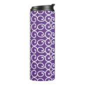 Bouteilles Isothermes Violet avec rouleaux blancs (Tourné sur la gauche)