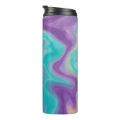 Bouteilles Isothermes Violet, Bleu, Or et Turquoise torrides Fluid Art (Tourné sur la droite)