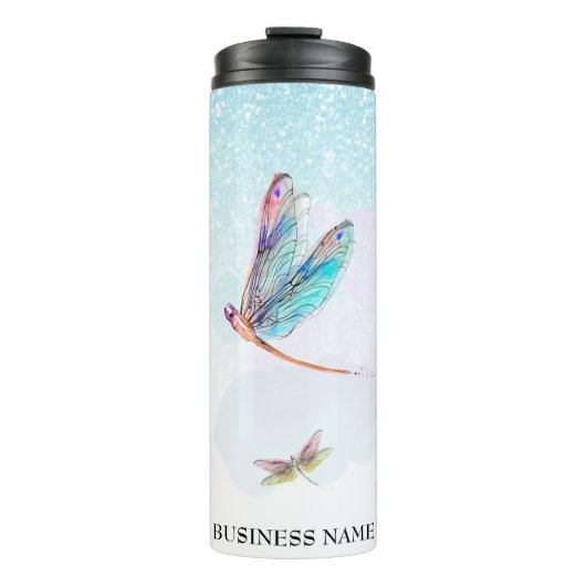 Bouteilles Isothermes *~* Violet Parties scintillant Dragon Fly Girly Aq (Devant)