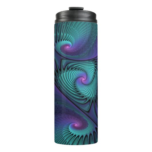 Bouteilles Isothermes Violet rencontre Turquoise moderne art fractal abs (Devant)