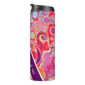 Bouteilles Isothermes Violet, Rouge, Jaune, Bleu Abstrait Personnalisé L (Tourné sur la droite)