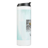 Bouteilles Isothermes visage de chat sous l'océan bleu (Tourné sur la gauche)