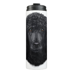 Bouteilles Isothermes Visage de chien de caniche noir