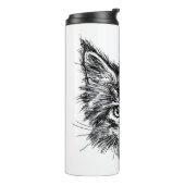 Bouteilles Isothermes Visage de Kitten noir et blanc (Tourné sur la gauche)
