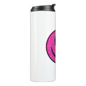 Bouteilles Isothermes Visage de sourire rose Parties scintillant (Tourné sur la gauche)