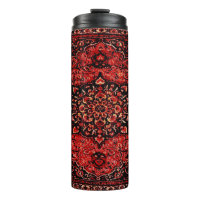 Visage de tapis persan en champ teinté rose