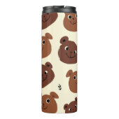 Bouteilles Isothermes Visage drôle d'ours (Dos)