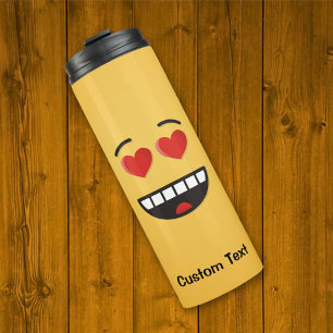 Bouteilles Isothermes Visage souriant avec yeux en forme de coeur Tumble