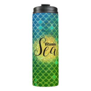 Bouteilles Isothermes Vitamin Sea Ombre Blue Green Mermaid Scales