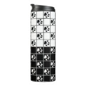 Bouteilles Isothermes Vitre blanche noire Cute Paw Plaid (Tourné sur la droite)