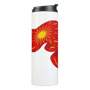 Bouteilles Isothermes Vive la France ! Oriflamme rouge avec Soleil