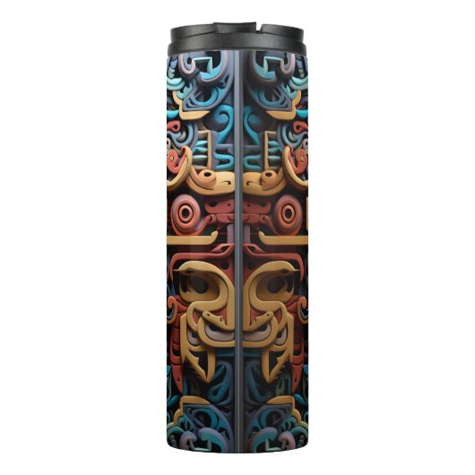 Bouteilles Isothermes Vivid Vibrant Tribal 3D style d'art papier motif (Dos)