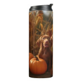 Bouteilles Isothermes Vizsla Chiot Automne Citrouille délice (Tourné sur la gauche)