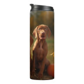 Bouteilles Isothermes Vizsla Chiot Automne Citrouille délice (Tourné sur la droite)