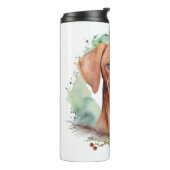 Bouteilles Isothermes Vizsla Christmas Wreath Festive Pup (Tourné sur la gauche)