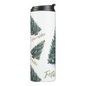 Bouteilles Isothermes Vœux de fête. Conception d'arbre de Noël (Tourné sur la gauche)