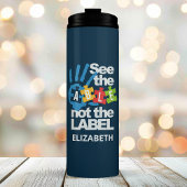 Bouteilles Isothermes Voir L'Able Pas L'Autisme Étiquette Personnalisé