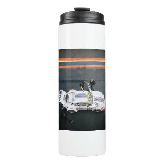 Bouteilles Isothermes Voiture de course classique blanche (Devant)