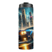 Bouteilles Isothermes Voiture Musculaire Classique Contre Cityscape Futu (Devant)