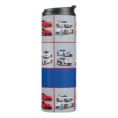 Bouteilles Isothermes Voitures sportives rouges et blanches (Tourné sur la gauche)