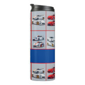 Bouteilles Isothermes Voitures sportives rouges et blanches (Tourné sur la droite)