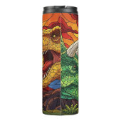 Bouteilles Isothermes Volcano Dinosaurs Stained Glass Battle (Dos)