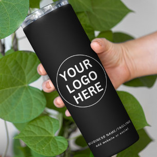 Bouteilles Isothermes Votre logo et votre texte ici l marque noire et bl