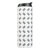 Bouteilles Isothermes Votre logo | Motif répété de substitution simple (Tourné sur la gauche)