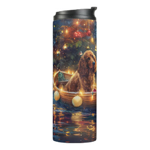 Bouteilles Isothermes Voyage de fête de Noël de Cocker Spaniel