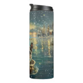 Bouteilles Isothermes Voyage festif de Noël de Boston Terrier (Tourné sur la droite)