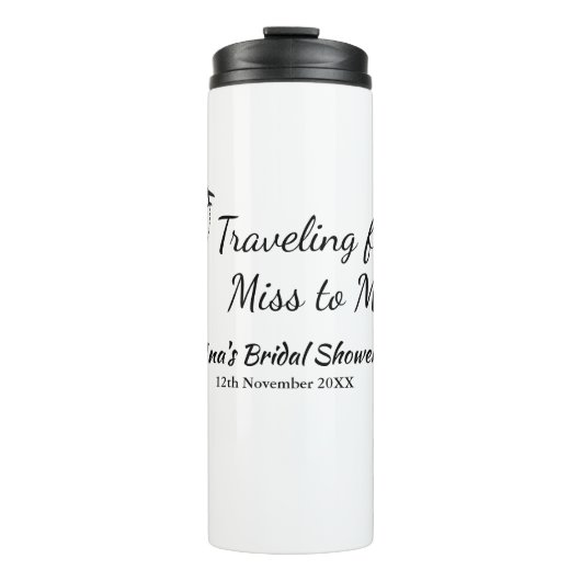 Bouteilles Isothermes Voyager douche nuptiale ajouter nom date de manque (Devant)