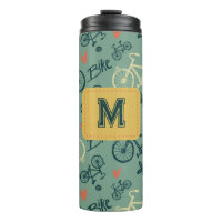 Voyons à vélo vert moderne Motif