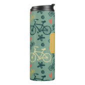Bouteilles Isothermes Voyons à vélo vert moderne Motif (Tourné sur la gauche)